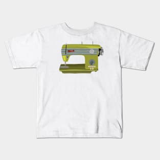 Green Sewing Machine Kids T-Shirt